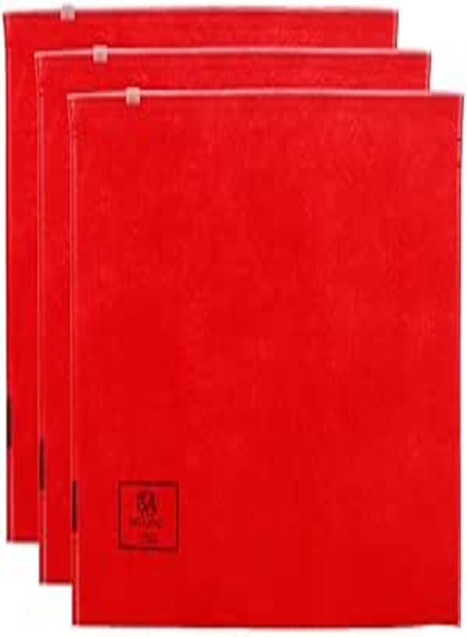 3A A4 Fabric Binder 25 * 35 cm With Zipper Tractor 3 Pieces - Red A4-17324